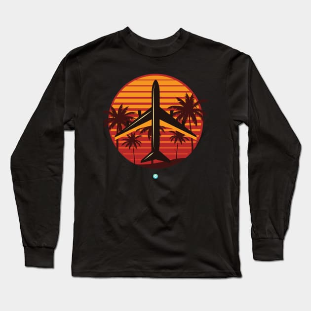 Summer Aircraft Pilot Gift Long Sleeve T-Shirt by woormle